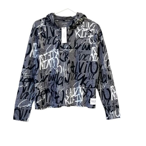Calvin Klein Logo Hoodie Top M New - Picture 9 of 9